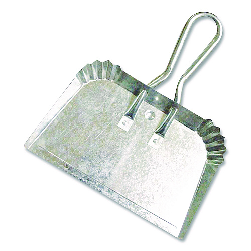 Quickie Bulldozer Dust Pan, 17" w, Aluminum Handle, Silver (428)