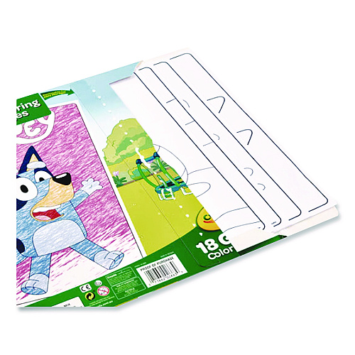 Crayola Bluey Giant Coloring Pages, Ages 3 and Up, 18.88 x 12.13 Sheets, 18 Pages (42663)
