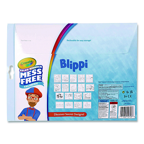 Crayola Blippi Color Wonder Kit, Includes Five Markers, Ages 3 and Up, 18 Pages (752726)