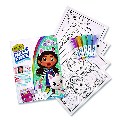 Crayola Gabby's Dollhouse Color Wonder Kit, Includes Five Markers, Ages 3 and Up, 18 Pages (752835)
