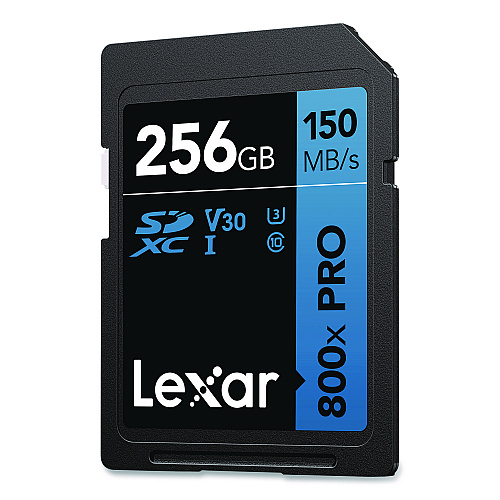 Lexar High-Performance PRO BLUE Series SDXC Memory Card, UHS-I V30 U1 Class 10, 256 GB (LSD800P256GB)