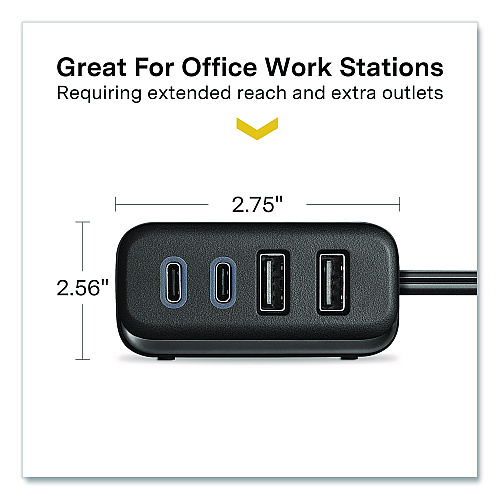 NXT Technologies 4-Port USB Charger, Black (NX61429)