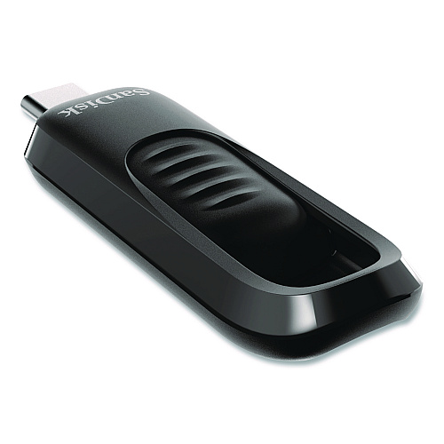 SanDisk Ultra Slider USB 3.2 Type C Flash Drive, 256 GB, Black (SDCZ480256GA)