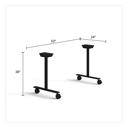 Alera Seville Training Table Base, 23w x 3d x 28h, Black (SVTT6024BS)