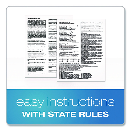 Adams Residential Lease Form Sets with Instructions and Free Download, One-Part (No Copies), 8.5 x 11, 4 Forms/Set, 4 Sets/Pack (LF310)