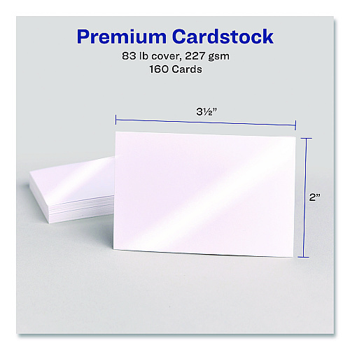 Avery Print to the Edge Business Cards with Sure Feed Technology, 2 x 3.5, White, 8/Sheet, 20 Sheets/Pack (8801)