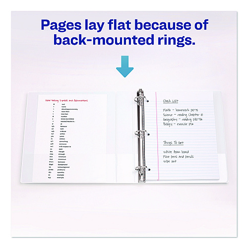 Avery Durable View Binder with DuraHinge and EZD Rings, 3 Rings, 1" Capacity, 11 x 8.5, White, 12/Carton (9301) (09301CT)