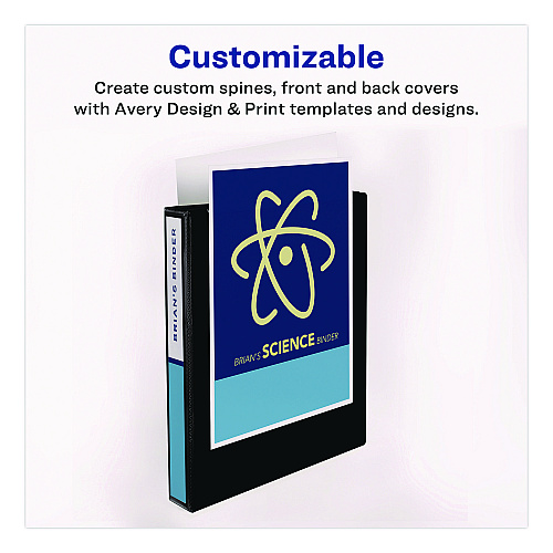 Avery Durable View Binder with DuraHinge and Slant Rings, 3 Rings, 0.5" Capacity, 11 x 8.5, White, 12/Carton (17002CT)