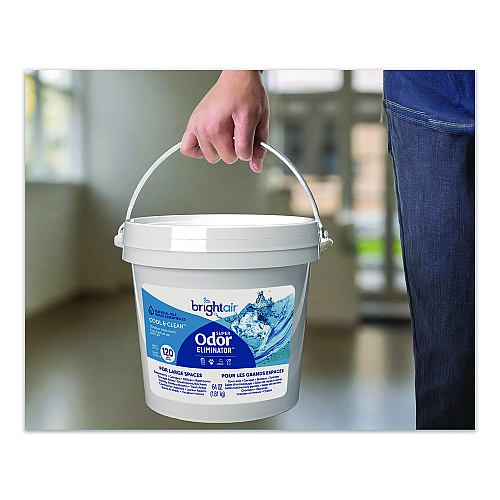 Bright Air Super Odor Eliminator Gel for Large Spaces, Cool and Clean, 64 oz Tub (901129)