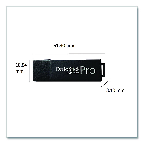 Centon DataStick Pro USB 3.2 Type A Flash Drive, 32 GB, Black (388754)