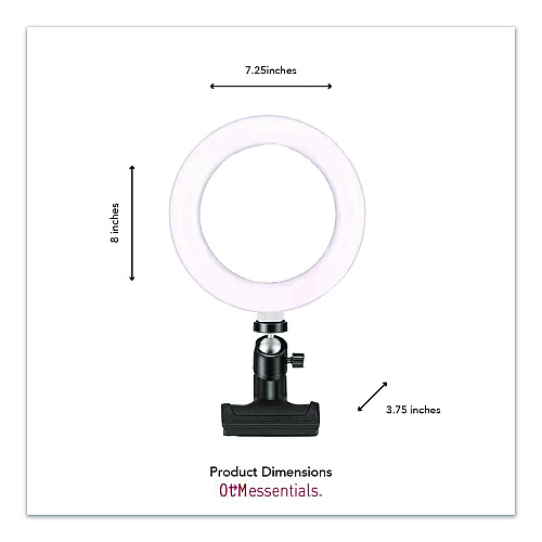 OTM Essentials Universal Ring Light, 6" dia, Black (COBA1B1)