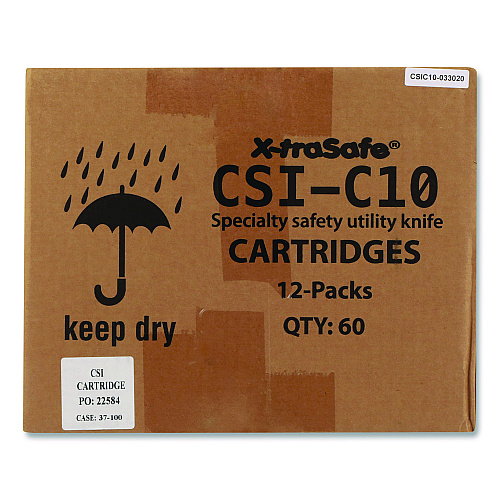 CrewSafe X-traSafe Blade Cartridges, Yellow, 12/Pack (CSIC10)