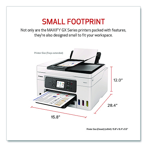 Canon MegaTank MAXIFY GX4020 Wireless Color All-in-One Inkjet Printer, Copy, Fax, Print, Scan