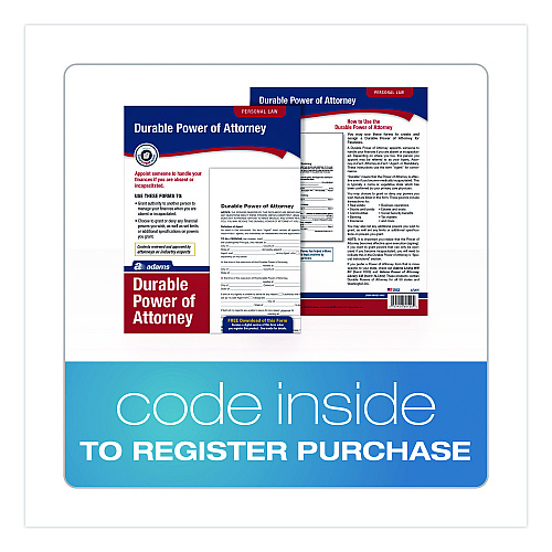 Adams Durable Power of Attorney Digital Download with Instructions, 8.5 x 11, Unlimited Number of Forms (LF205)