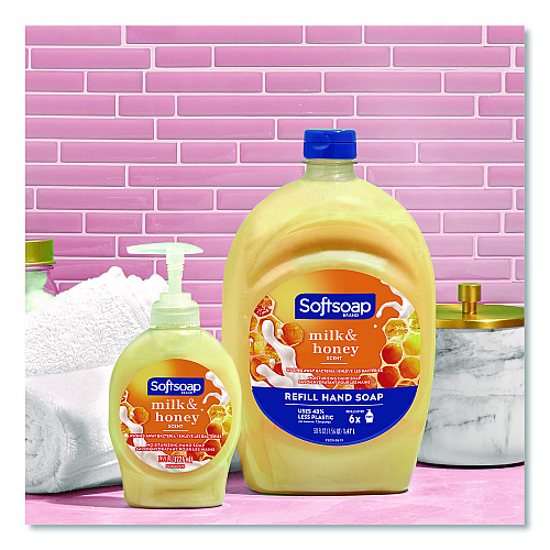 Softsoap Liquid Hand Soap Pumps, Milk and Honey Scent, 7.5 oz, 6/Carton (US04965ACT)