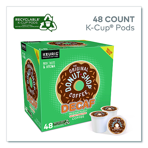The Original Donut Shop Decaf Coffee K-Cup Pods, 48/Box (1635474)