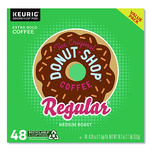 The Original Donut Shop Donut Shop Coffee K-Cups, Regular, 0.39 oz, 48/Box (1635475)
