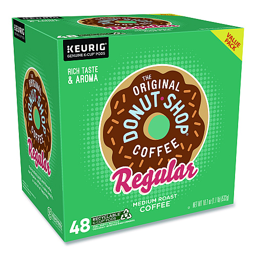 The Original Donut Shop Donut Shop Coffee K-Cups, Regular, 0.39 oz, 48/Box (1635475)