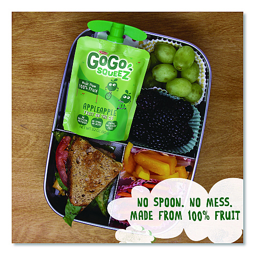 GoGo Squeez Fruit on the Go, (10) Apple/(10) Apple Cinnamon, 3.2 oz Pouch, 20/Box (24331019)