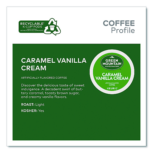 Keurig Caramel Vanilla Cream Coffee K-Cups, 0.33 oz, 48/Box (2140462)