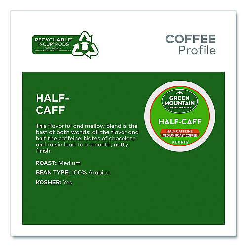 Keurig Half-Caff Coffee K-Cups, 0.33 oz, 48/Box (2140552)