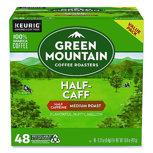 Keurig Half-Caff Coffee K-Cups, 0.33 oz, 48/Box (2140552)