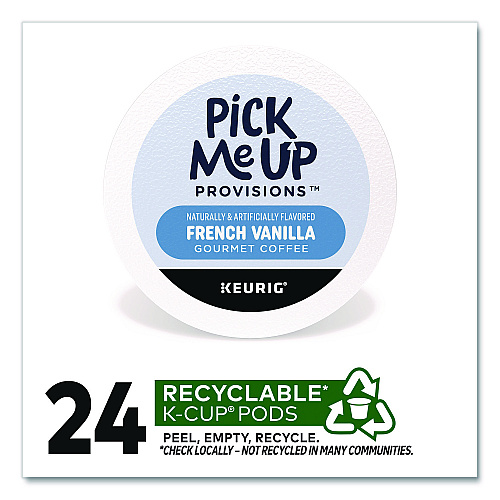 Pick Me Up Provisions French Vanilla Coffee K-Cups, 24/Box (24382842)