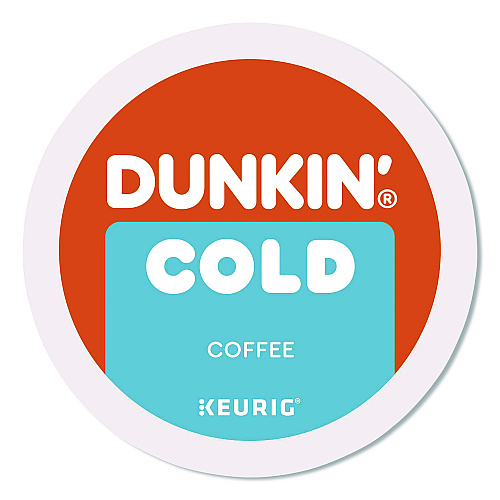 Dunkin Donuts Cold Iced Coffee K-Cups, Regular, 0.44 oz, 22/Box (5000369251)