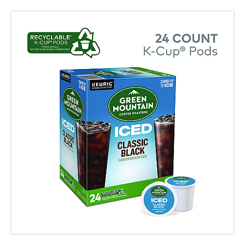 Keurig Classic Black Brew Over Ice Coffee K-Cups, 0.4 oz, 24/Box (5000372042)