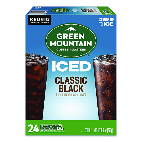 Keurig Classic Black Brew Over Ice Coffee K-Cups, 0.4 oz, 24/Box (5000372042)