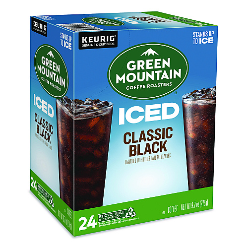 Keurig Classic Black Brew Over Ice Coffee K-Cups, 0.4 oz, 24/Box (5000372042)