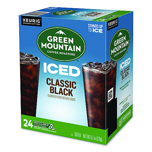 Keurig Classic Black Brew Over Ice Coffee K-Cups, 0.4 oz, 24/Box (5000372042)