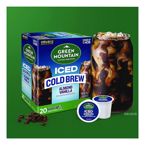 Keurig Almond Vanilla Brew Over Ice Coffee K-Cups, 0.21 oz, 20/Box (5000372045)