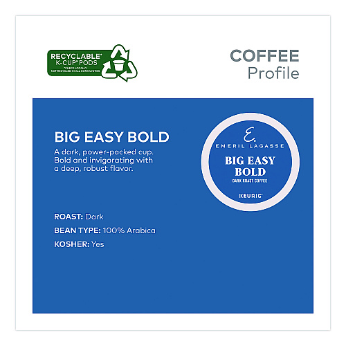 Emeril's Big Easy Bold Coffee K-Cups, 0.4 oz, 48/Box (24306974)