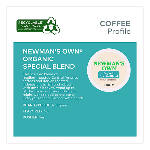 Newman's Own Organics Special Blend Coffee K-Cups, 48/Box (24306978)
