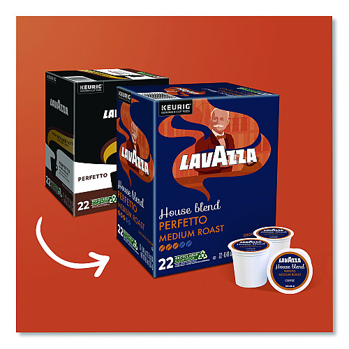 Lavazza Perfetto Coffee K-Cups, House Blend, 0.41 oz, 22/Box (5000382580)