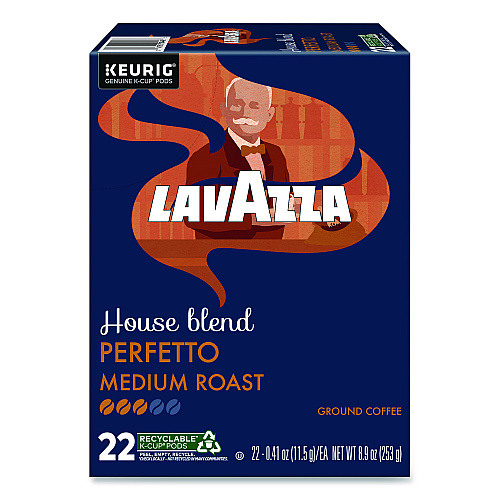 Lavazza Perfetto Coffee K-Cups, House Blend, 0.41 oz, 22/Box (5000382580)