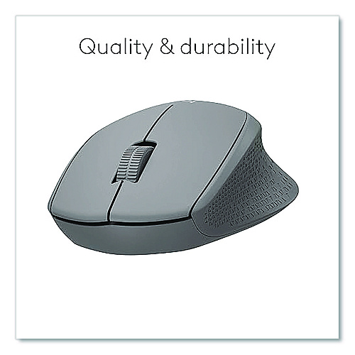 Logitech M330 Silent Plus Mouse, 2.4 GHz Frequency/33 ft Wireless Range, Right Hand Use, Gray (2406185)