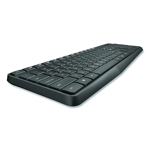 Logitech MK235 Wireless Keyboard and Optical Mouse Combo, 2.4 GHz Frequency, 33 ft Wireless Range, Black (2622126)