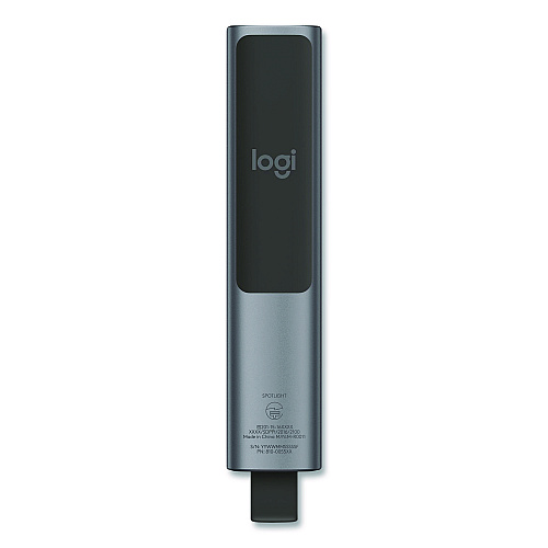 Logitech Spotlight Presentation Remote, Projects 100 ft, Slate (2632837)
