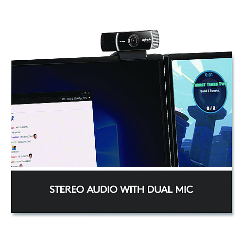 Logitech C922 Pro Stream Webcam, 1920 pixels x 1080 pixels, 3 Mpixels, Black (2843756)