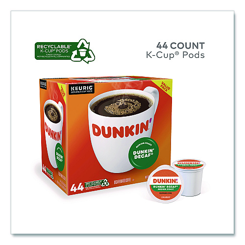 Dunkin Donuts K-Cup Pods, Dunkin' Decaf, 44/Box (24306977)