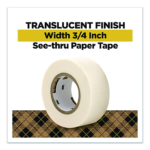 Scotch Paper Tape, 3/4" x 600", White, 2/Pack (8142PSR)