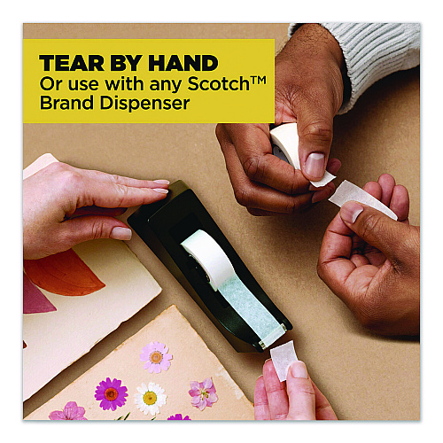 Scotch Paper Tape, 3/4" x 600", White, 2/Pack (8142PSR)