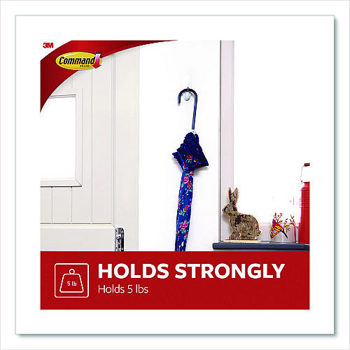 Command Large Wire Hook, Metal/Plastic, White, Supports 5 lbs (70006903192)
