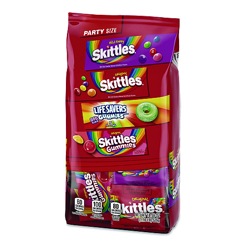 Mars Skittles, Skittles Gummies and Life Savers Gummies Party Pack, Assorted, 18.56 oz Bag (MMM29716)