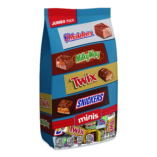 Mars Minis Variety Jumbo Pack, Assorted, 30.63 oz Bag (MMM59888)