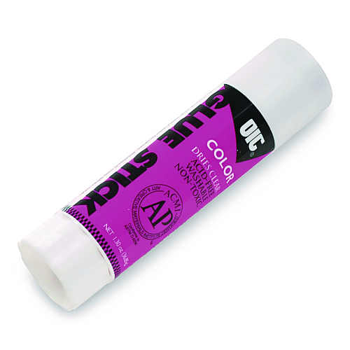 Officemate Glue Stick,1.3 oz, Applies Purple, Dries Clear (385417)