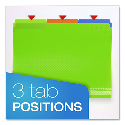 Oxford Colorful Poly File Folders, 1/3-Cut Tabs: Assorted, Letter Size, Assorted Colors, 24/Pack (52004)