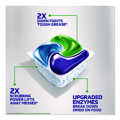 Cascade Platinum Plus ActionPacs Dishwasher Detergent Pods, Fresh Scent, 20.7 oz Tub, 38/Pack (06157PK)